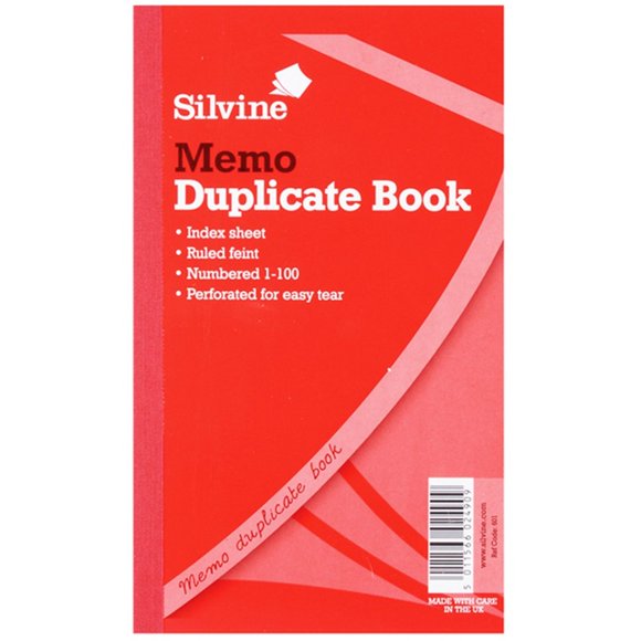 Silvine Livre Mémo Grand Format en Double