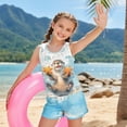 thumbnail image 4 of Psesaysky Sea Otter Starfish Girls Tankini Swimsuit 2 Piece Modest Bathing Suits for Girls Swim Tank Top + Bottoms, Size 6-15Y, 4 of 7