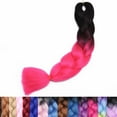 thumbnail image 2 of SEGO Ombre Jumbo Braiding Hair Extensions Colored Hair Weave Synthetic Crochet Twist Box Braid Hair Black/Pink/Blue/Purple Fake Hair Extension for Women, 2 of 8