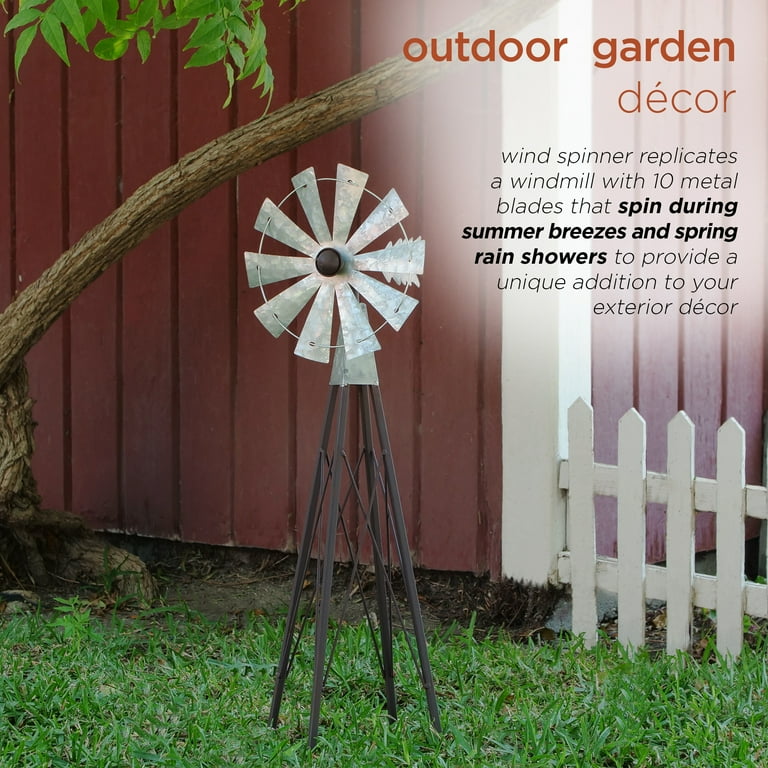 Rustic Metal Windmill Wind Chime Spinner Patio Garden Front Porch Outdoor Decor Rustic Metal Windmill Wind Chime Spinner Patio Garden Front Porch Outdoor Decor