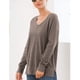 thumbnail image 5 of Suéter De Punto Informal Para Mujer, Suéter De Punto, Suéter Con Puños Acanalados, Cuello En V Con Abertura Lateral Cómoda Para La Escuela Para La Calle Para Dama ANGGREK Otros, 5 of 7