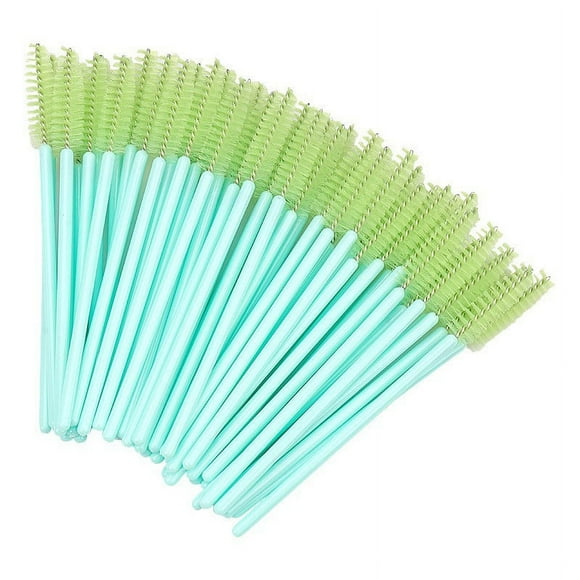 Nvzi 100 piezas de cepillos desechables para rímel de pestañas, extensiones de pestañas, cejas y maquillaje (verde)