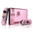 thumbnail image 3 of eXtremeRate Back Plate for Nintendo Switch Console, NS Joycon Handheld Controller Housing with Colorful Buttons, DIY Replacement Shell for Nintendo Switch - Cherry Pink, 3 of 8
