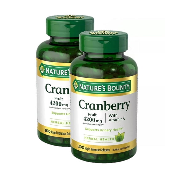 2 Pack | Nature's Bounty Cranberry Fruit 4200 mg, 300 ct.