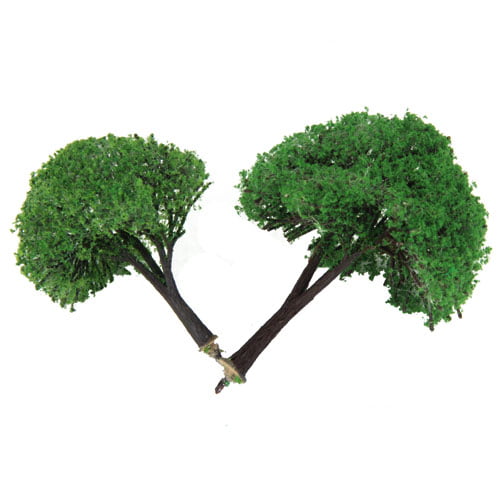 Decoration Model Trees 2x 10cm 3.94'' Decor Train Wargame Miniature High Quality 