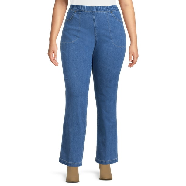 Just My Size Plus Size 4-Pocket Stretch Bootcut Jeans, Regular and ...