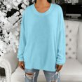 thumbnail image 5 of Purcolt Womens Long Sleeve Shirts Lightweight Casual Crew Neck Basic Tee Tops Comfortable Loose Fit Tunic Tops Outdoor Pullover, 5 of 9
