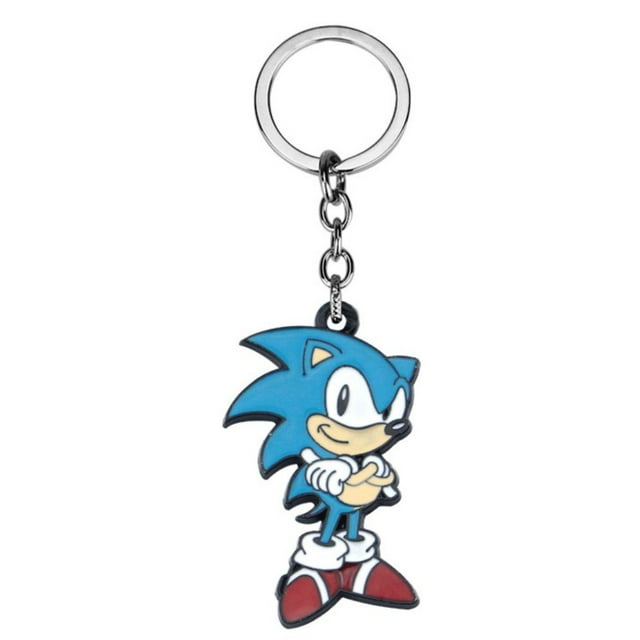 Sonic The Hedgehog Character Metal Enamel Charm Keychain Keyring ...