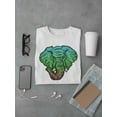 thumbnail image 3 of Green Gradient Elephant  T-Shirt Men -Image by Shutterstock, Male Small, 3 of 4
