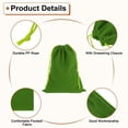 thumbnail image 4 of 10pcs Flocked Cloth Drawstring Bag 6.7 x 9.1 Inch Jewelry Flocked Pouches Gift Bags for Wedding Party Favor Candy Jewelry Packaging Organizing Storage, Green, 4 of 7