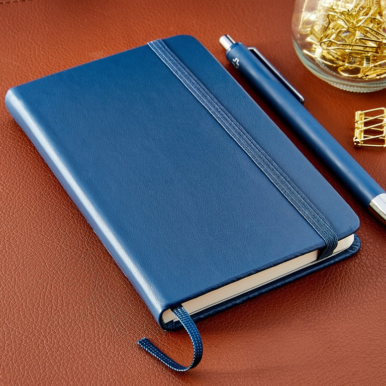 Pen+gear Simulated Leather Journal, Blue, 3.5 inch x 5.5 inch, 192 Ruled Pages Pen+gear Simulated Leather Journal, Blue, 3.5 inch x 5.5 inch, 192 Ruled Pages
