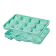 thumbnail image 1 of Molde de bolas de hielo para whisky con tapa - bandeja de hielo con gel de sílice de 12 cavidades para hielo esférico, celosía de diamante rosa, bolas de hielo de 3,5 cm, 1 of 2