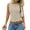 Beige, variant on Women Polka Dot Crop Tank Top Y2k Slim Fitted Going Out Sleeveless Tee Shirts Sexy Crew Neck Dressy Casual Blouses