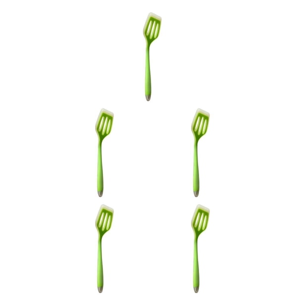 Ounissouiy Espátula ranurada para cocinar, espátula de silicona para freír, cuchara hueca, accesorio de cocina, verde Type2 NO2 Ounissouiy CBP155640