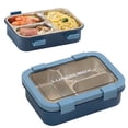 thumbnail image 2 of Stainless Steel Food Box, Aetherz Reusable 3 Compartment Lunch Box Container with Lids Divided Food Storage Containers for Work, Picnic, Home, Travel (720Ml), 2 of 4