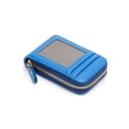 thumbnail image 3 of LAVA Women Men Wallet Credit Card Holder Leather RFID Blocking Zipper Purse Thin Blue, 3 of 8