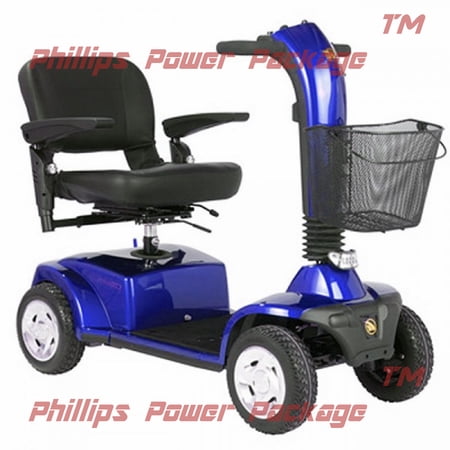 Golden Technologies - Companion - Full Sized Scooter - 4-Wheel - Blue - PHILLIPS POWER PACKAGE TM - $500 VALUE