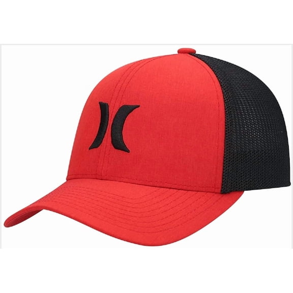 Hurley Men's Flexfit Cap ~ Icon Textures red