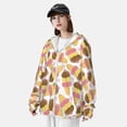 thumbnail image 4 of Pofeuu Cute Ice Cream Print Sun Protection Outdoor Lightweight Full Zip UV Cooling Hoodie Long Sleeve Summer Clothing for Outdoor Hiking-Small, 4 of 5