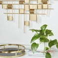 thumbnail image 4 of CosmoLiving by Cosmopolitan Gold Metal 3D Folded Stripes Geometric Wall Decor, 4 of 9