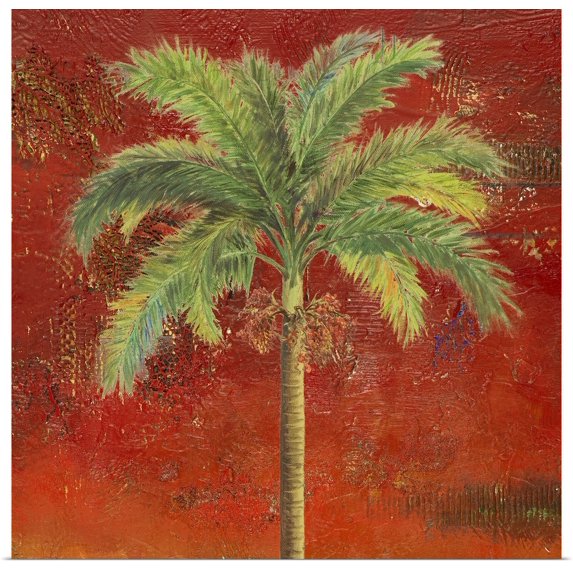 Great BIG Canvas | Rolled Patricia Pinto Poster Print entitled La Palma on Red II