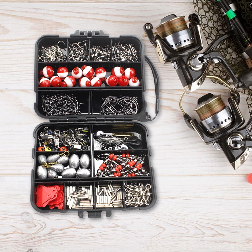 HUISZJ 267pcs Fishing Tools Accessories Kit Set, Fishing Tackle Set with Fishing Box, Outdoor Fishing Accessories Set for Men Birthday Gift