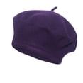 thumbnail image 2 of Boinas de pintor de color liso para mujer y para invierno, gorro cálido para mujer, 2 of 2