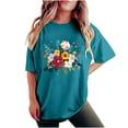 thumbnail image 2 of Short Sleeve Tshirts for Women T Shirts for Women Trendy Boho Tshirts for Women Graphic Western Summer Tshirts for Women Cheap, 2 of 7