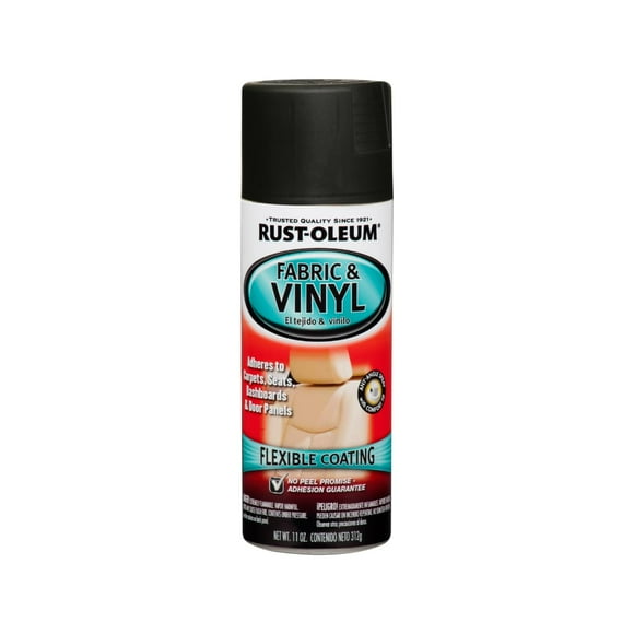 Rust-Oleum 248919 Automotive Enamel Fabric & Vinyl Spray Paint, 11 Ounce, Flat Black