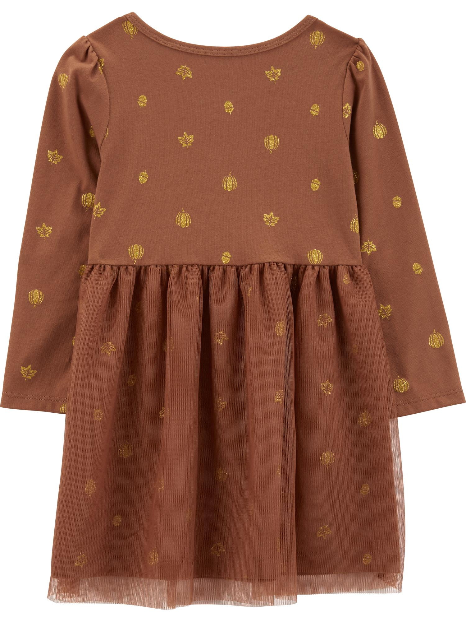 Carter's Child of Mine Toddler Girl Thanksgiving Dress, Sizes 12M-5T