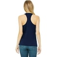 thumbnail image 3 of Bella Canvas Womens Jersey Racerback Tank, M, Navy, 3 of 3