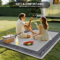 thumbnail image 4 of Black Retro Greek Key Outdoor Rug 4x6 Ft - Reversible Patio Rug Outdoor Camping Rugs, Gray Greece Ancient Farmhouse Geo Indoor Outdoor Area Rugs, Non-Slip Outdoor Carpet Runner for Deck/Porch, 4 of 8