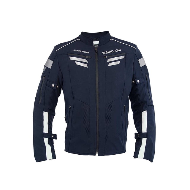Chamarra motociclista hombre protectores reflejante impermeable WORKLAND 1985 azul 3XL WKL 1985AZULMARINO