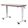 thumbnail image 2 of Luxor 47-1/4"W Crank Adjustable Stand Up Desk, Dark Walnut, 2 of 8