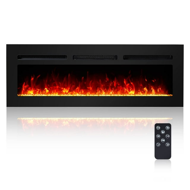 Electric Fireplace 50" Wall Mounted Electric Fireplace, Remote Control