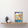 thumbnail image 2 of Tunisia Seaside Town Folk Art Artwork Framed Wall Art Print A4, 2 of 4