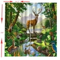 thumbnail image 3 of Cortinas opacas con impresión 3D para sala de estar (2 paneles, 150 x 166 cm) Animales encantadores, 3 of 8