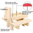 thumbnail image 5 of Mangeoire pour Écureuil Table de Pique-Nique en Bois Résistante aux Intempéries avec Parasol, 5 of 5