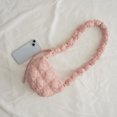 thumbnail image 4 of Bolso de nube para mujer Bolso de mano de color sólido de moda de nailon acolchado informal (rosa claro), 4 of 9