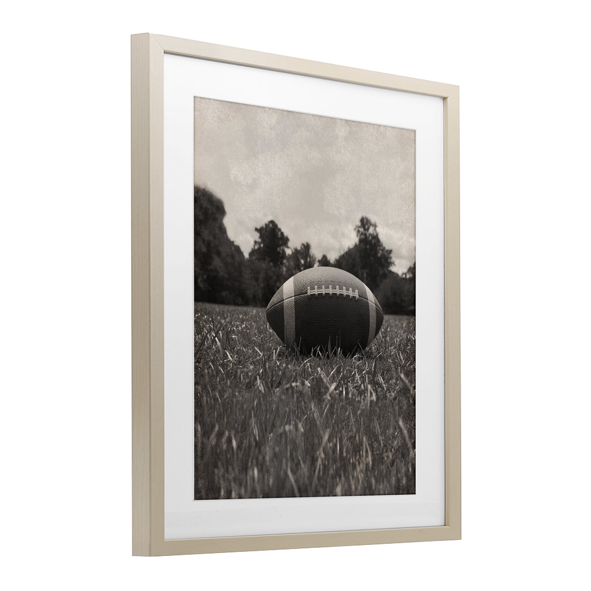 Stupell Industries Vintage Sports Football Birch Framed Print Under Glass, design by Marcus Prime
