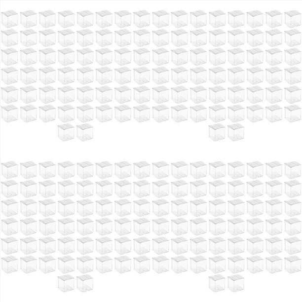 200Pcs Clear Plastic Boxes for Gifts Pvc Packing Box Gift Packaging