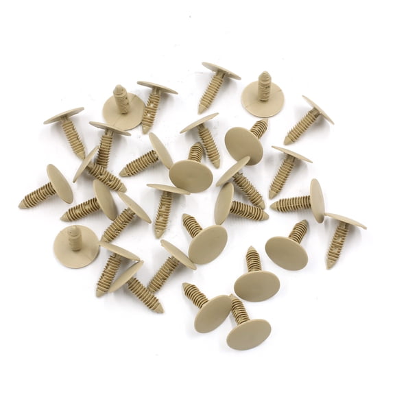 30pcs Brown Car Plastic Rivet Fasteners Bumper Fender Panel Clips