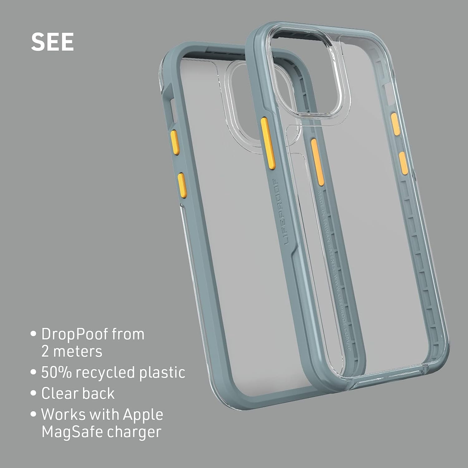 LifeProof See Series Case for iPhone 13 mini & iPhone 12 mini, Zeal Grey