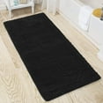 thumbnail image 3 of Homore Bathroom Rug,Non-Slip Bath Mat,Soft Cozy Shaggy Durable Thick Bath Rugs for Bathroom - 24''x 60'' Black, 3 of 12