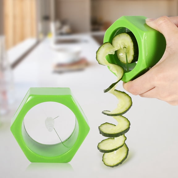 1pc Portable Creative Vegetable Fruit Spiral Cucumber Slicer Twist Rotary Cutter Kitchen Tool