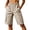Beige, variant on Bermuda Cargo Shorts Women, Elastic High Waist Pockets Shorts 7 Inch Inseam Summer Jorts for Women Casual Black,XL