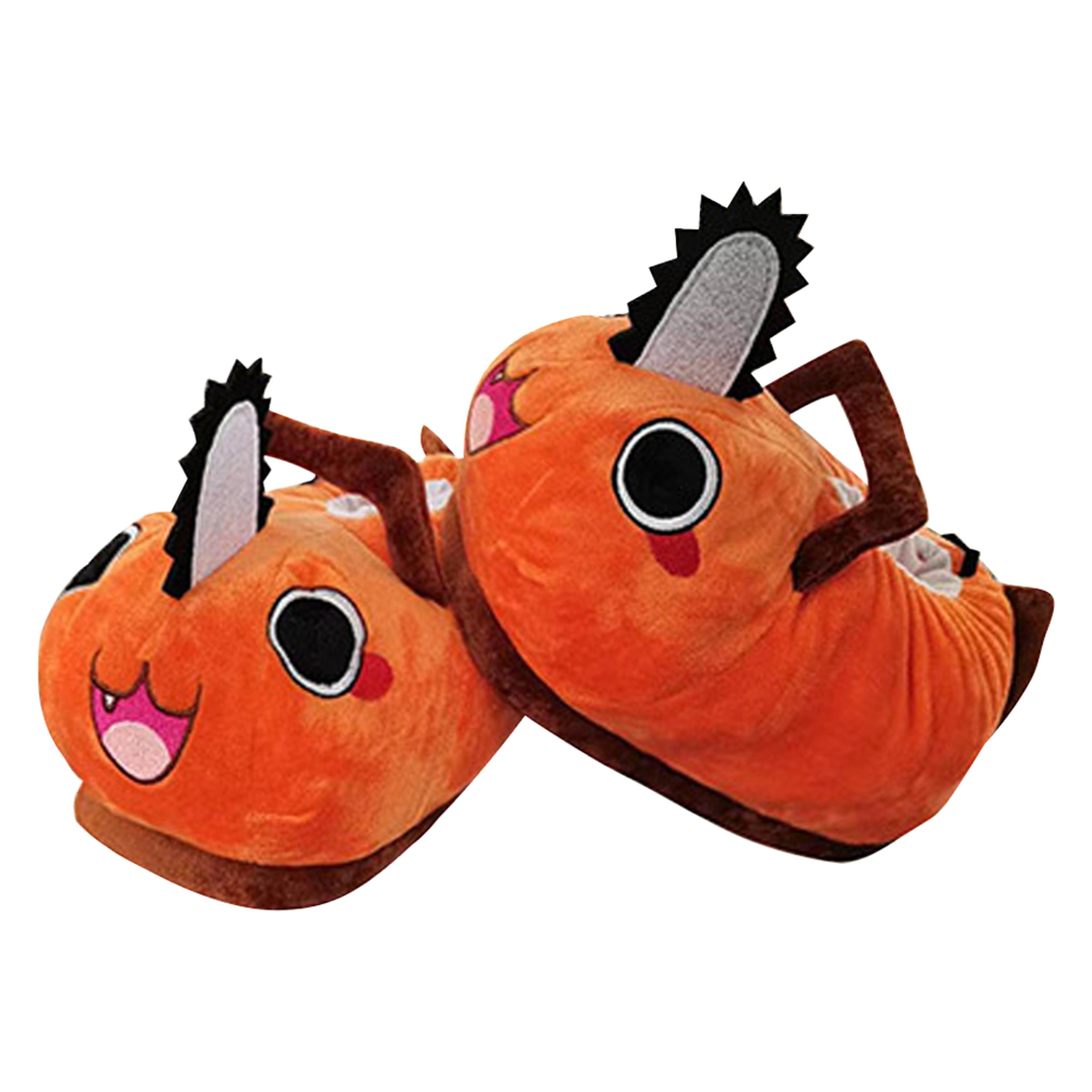 Roffatide Anime Chainsaw Man Fuzzy Slippers Pochita Cute House Slippers