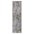 thumbnail image 2 of World Rug Gallery Distressed Abstract Stain Resistant Soft Area Rug - Yellow 2'x7', 2 of 9