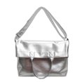 thumbnail image 1 of Bolso mano plegable Likrtyny primera capa piel vaca bolso cruzado bolso hombro mano plateado, 1 of 9