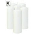 thumbnail image 3 of Hyoola 3 x 8 White Unscented European Made Pillar Candles, Dripless Paraffin Wax with Smokeless Cotton Wicks, 6-Pack, 3 of 5